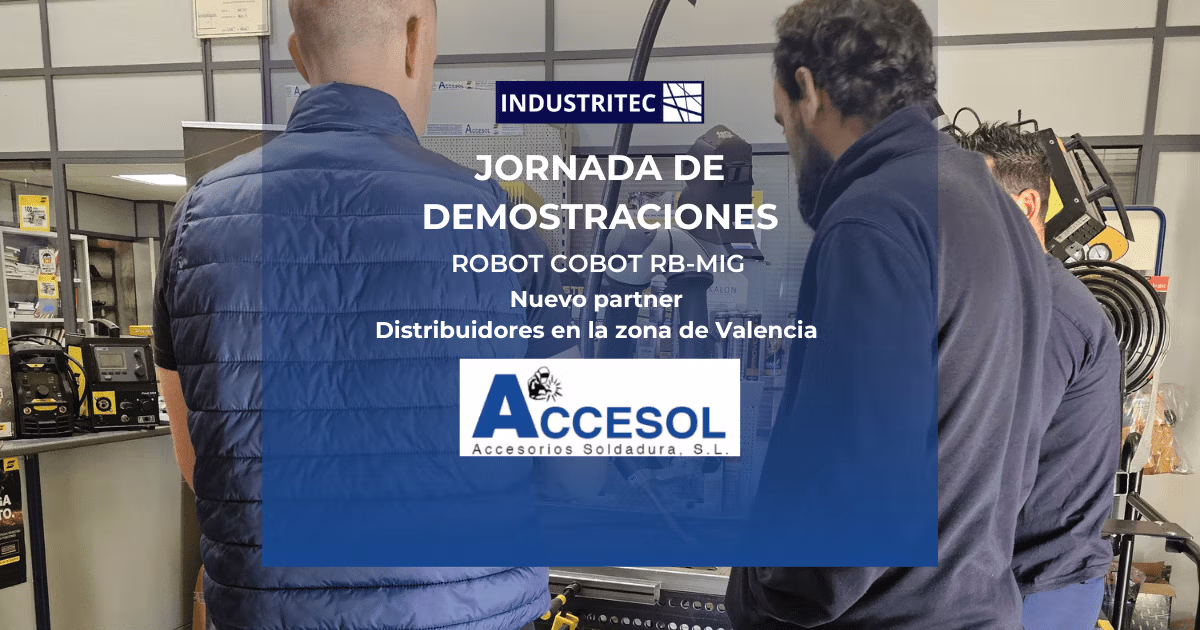 Tecnología colaborativa. Jornada de demostraciones con robot cobot RB-MIG en ACCESOL, Valencia
